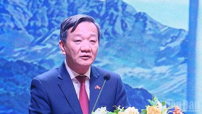 Đại sứ Nguyễn Minh T&acirc;m ph&aacute;t biểu tại hội thảo