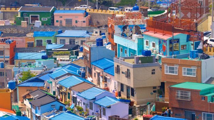 Chi tiết kiến tr&uacute;c nh&agrave; ở tại l&agrave;ng văn h&oacute;a Gamcheon