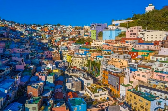 Những con hẻm nhỏ đầy m&agrave;u sắc tại l&agrave;ng Gamcheon