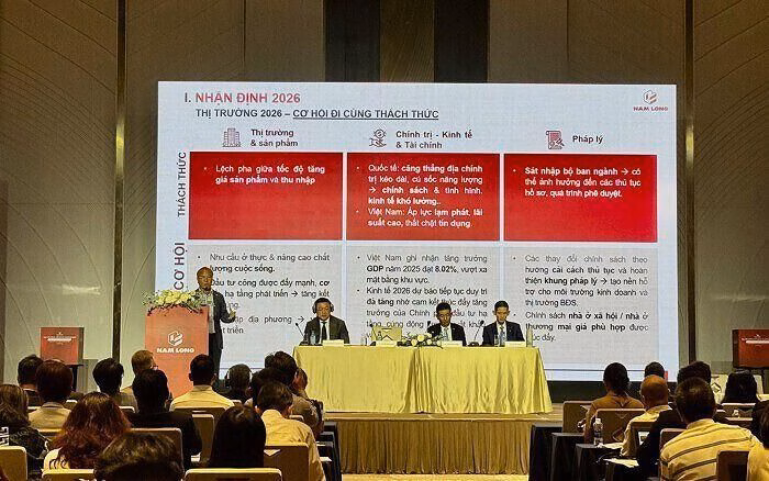 &Ocirc;ng Nguyễn Xu&acirc;n Quang Chủ tịch Nam Long chia sẻ tại ĐHĐCĐ 2026