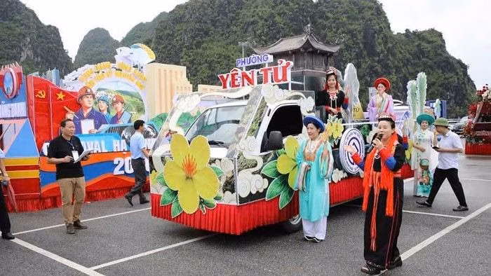 M&ocirc; h&igrave;nh phường Y&ecirc;n Tử với h&igrave;nh ảnh Ch&ugrave;a Đồng uy nghi