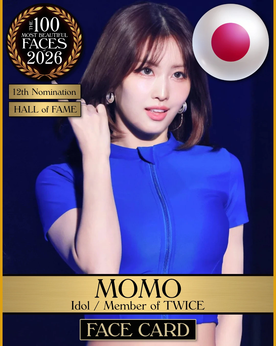 Momo TWICE trong danh s&aacute;ch 100 gương mặt đẹp nhất thế giới