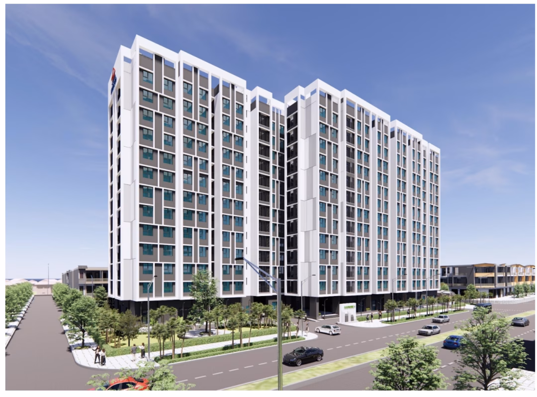 Phối cảnh dự &aacute;n Chung cư NOXH CC1 của Hodeco tại Ph&uacute; Mỹ