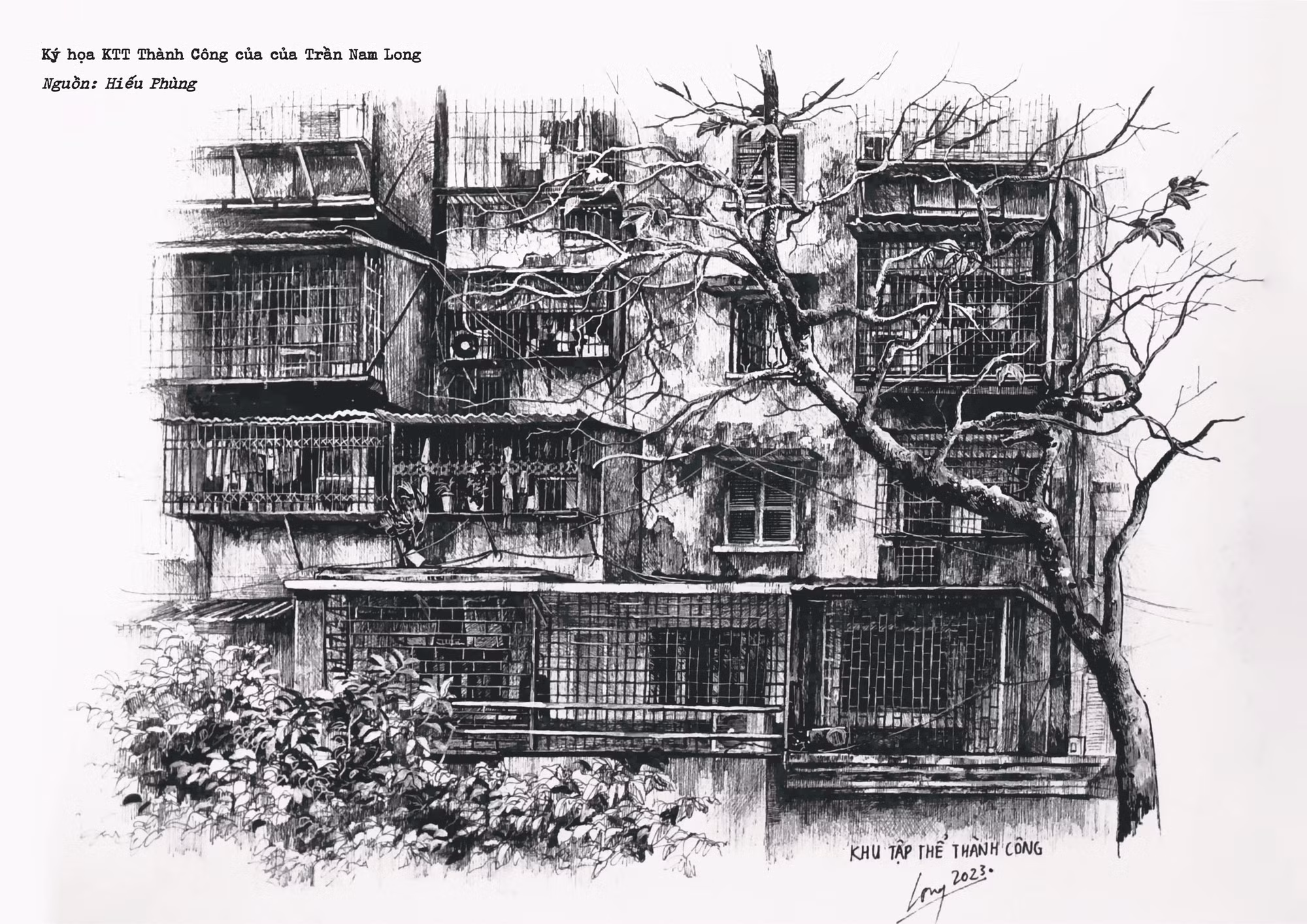 K&yacute; họa chi tiết về kh&ocirc;ng gian sinh hoạt tại c&aacute;c khu tập thể cũ H&agrave; Nội