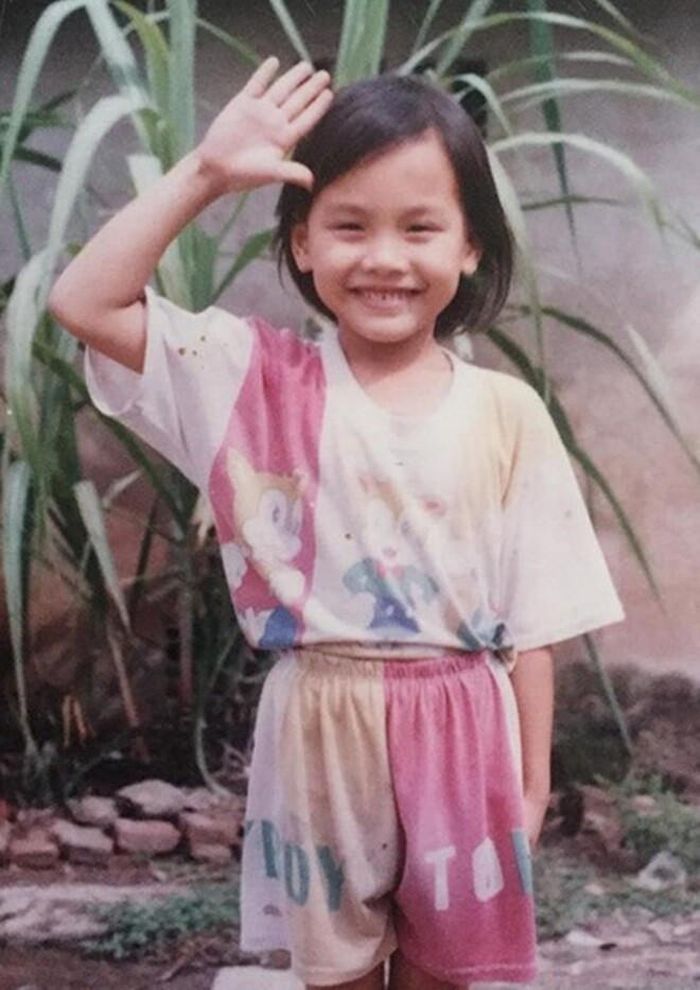 H&igrave;nh ảnh Bảo Thanh thời thơ ấu nghịch ngợm