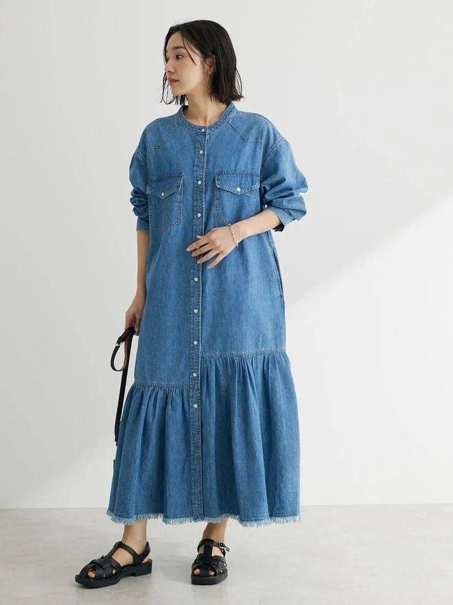 V&aacute;y sơ mi denim mỏng nhẹ cho m&ugrave;a h&egrave;