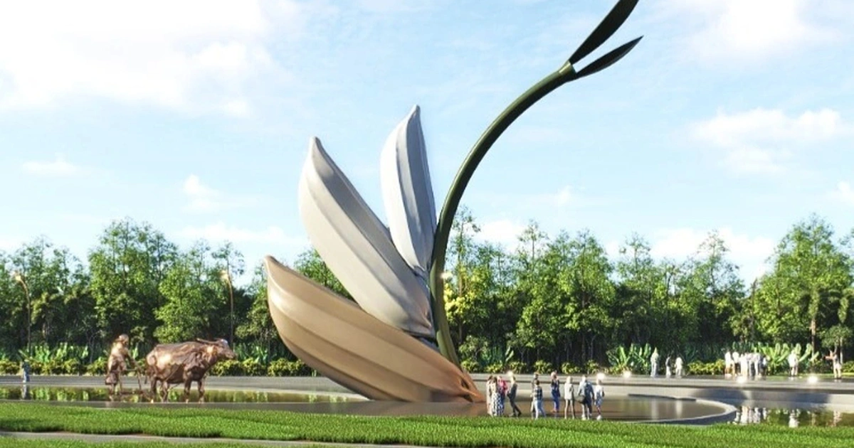 Biểu tượng 3 hạt lúa Cà Mau: Điểm nhấn kiến trúc tôn vinh văn hóa lúa nước