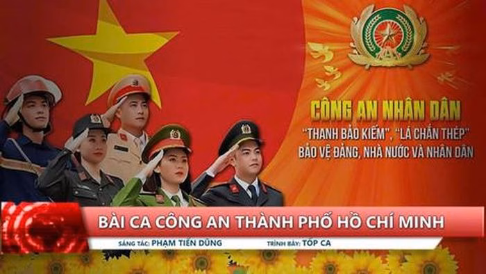 H&igrave;nh ảnh giới thiệu nhạc phẩm B&agrave;i ca C&ocirc;ng an Th&agrave;nh phố Hồ Ch&iacute; Minh