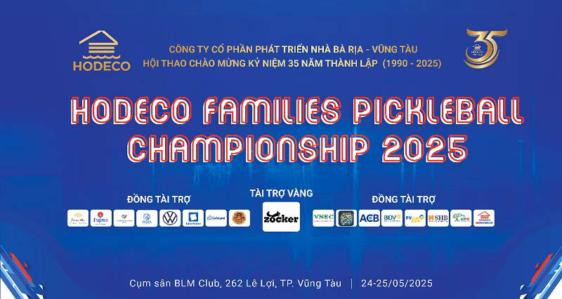 Hơn 400 VĐV sẽ tranh tài tại HODECO Families Pickleball Championship 2025 Hơn 400 VĐV sẽ tranh tài tại HODECO Families Pickleball Championship 2025