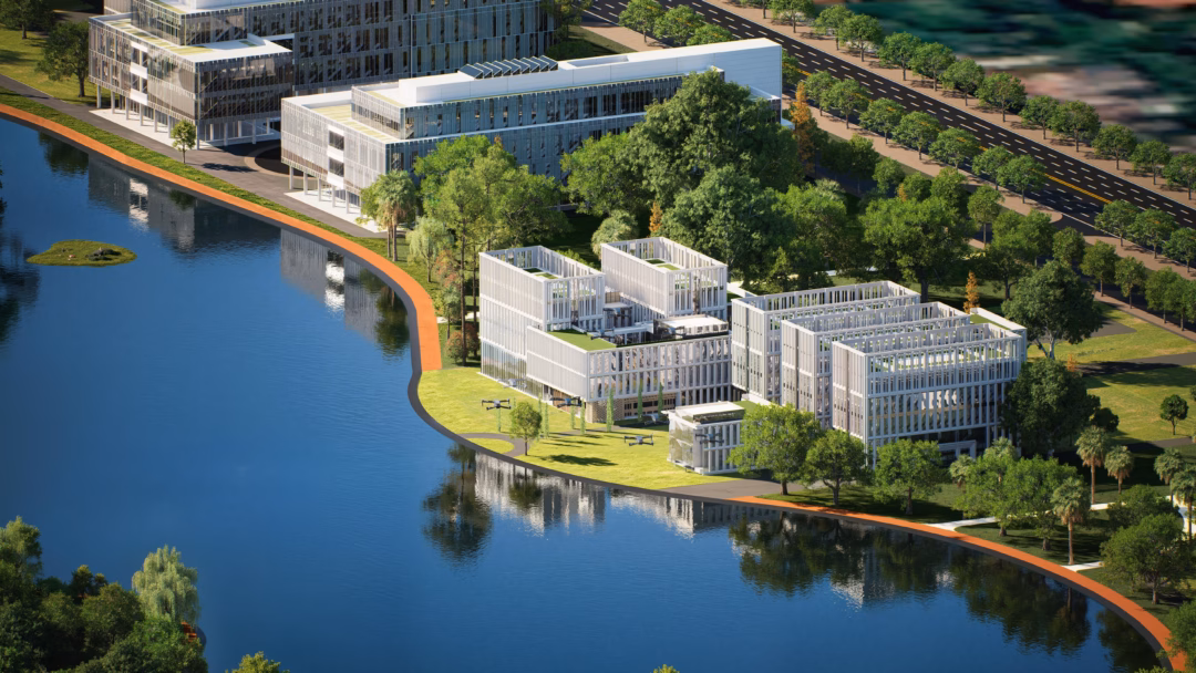 Phối cảnh Khu C&ocirc;ng vi&ecirc;n C&ocirc;ng nghệ số H&agrave; Nội