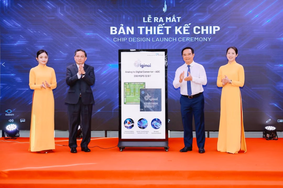 Việt Nam ra mắt chip ADC hỗ trợ chuyển đổi số, y tế chính xác Mô phỏng bản thiết kế chip ADC của CT Group. Ảnh: Lê Minh