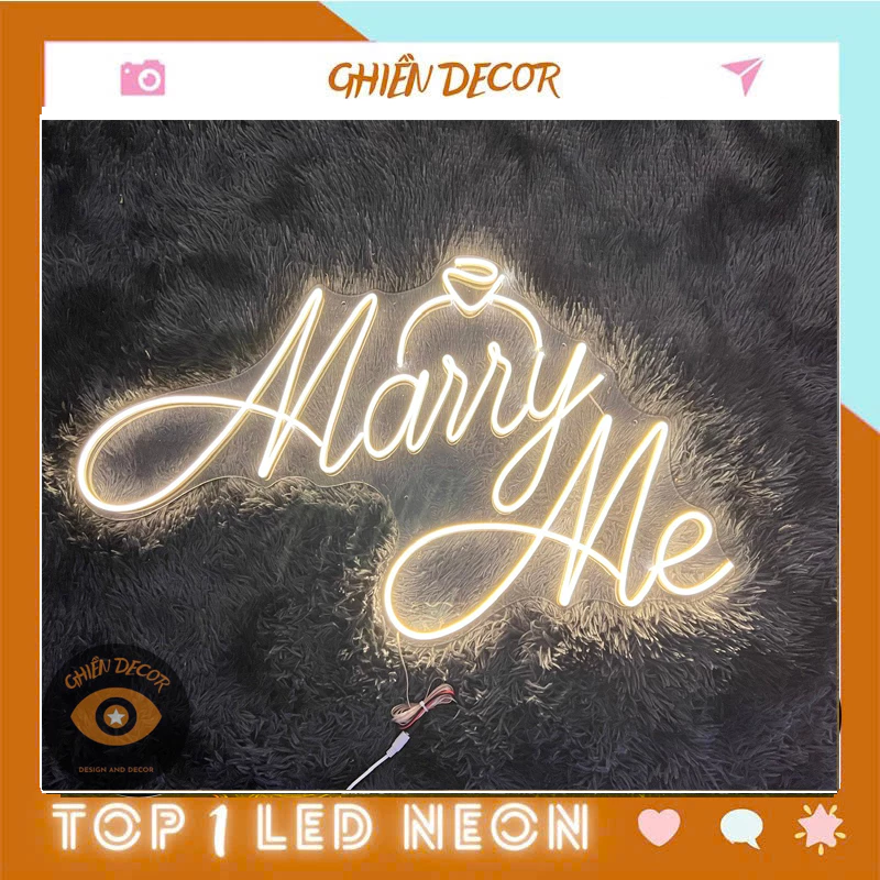 Làm thế nào để đèn Led Neon Sign chữ Marry Me trở thành điểm nhấn hoàn hảo cho đám cưới của bạn?