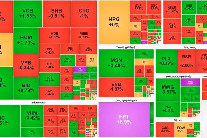 VN-Index ‘hô hấp’ trở lại: FPT và bất động sản dẫn dắt đà tăng 16/1
