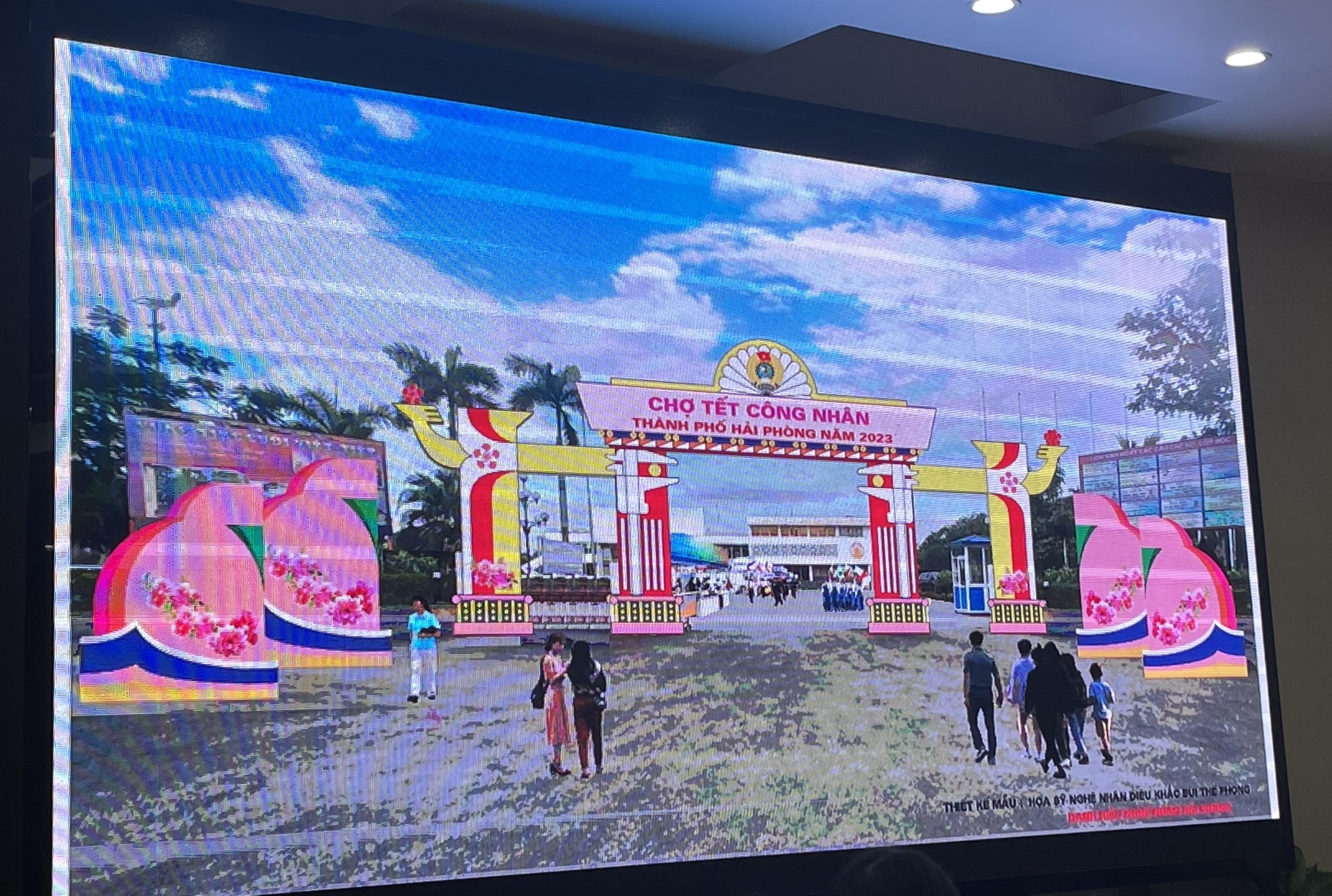 Phương án thiết kế Cổng Chợ Tết Công nhân TP.Hải Phòng diễn ra từ 05 - 08/01/2023