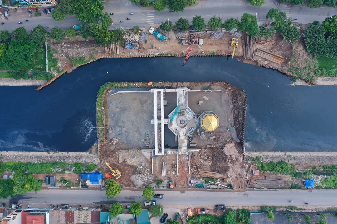 Hà Nội xây đập dâng đầu tiên trên sông Tô Lịch trị giá 30 tỉ đồng