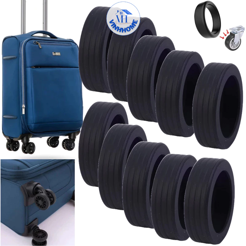 Làm thế nào để giảm tiếng ồn khi kéo vali? Tôi đã tìm ra giải pháp từ bộ 10 vòng cao su silicon bọc bảo vệ này