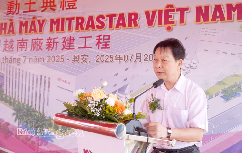 Hưng Yên: Đầu tư 850 tỷ đồng xây nhà máy sản xuất thiết bị công nghệ cao Đại diện Công ty MitraStar Technology Corporation cam kết cùng nhà thầu thi công đẩy nhanh tiến độ thực hiện dự án.