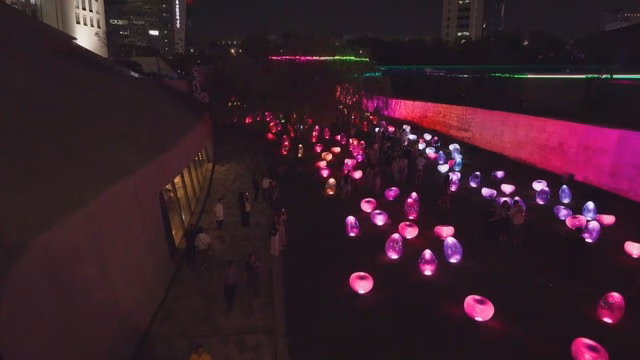 Lễ hội ánh sáng Seoul Light DDP 2025 giúp người xem được hòa mình vào không gian ánh sáng, âm nhạc