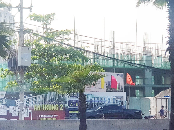 Khối nhà A, B dự án nhà ở xã hội An Trung 2 đang được xây dựng Khối nhà A, B dự án nhà ở xã hội An Trung 2 đang được xây dựng