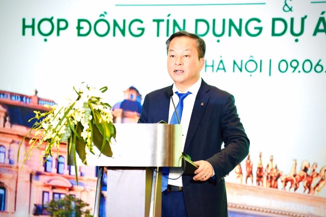 Ông Nguyễn Việt Cường – Phó Tổng Giám đốc Vietcombank phát biểu tại sự kiện.
