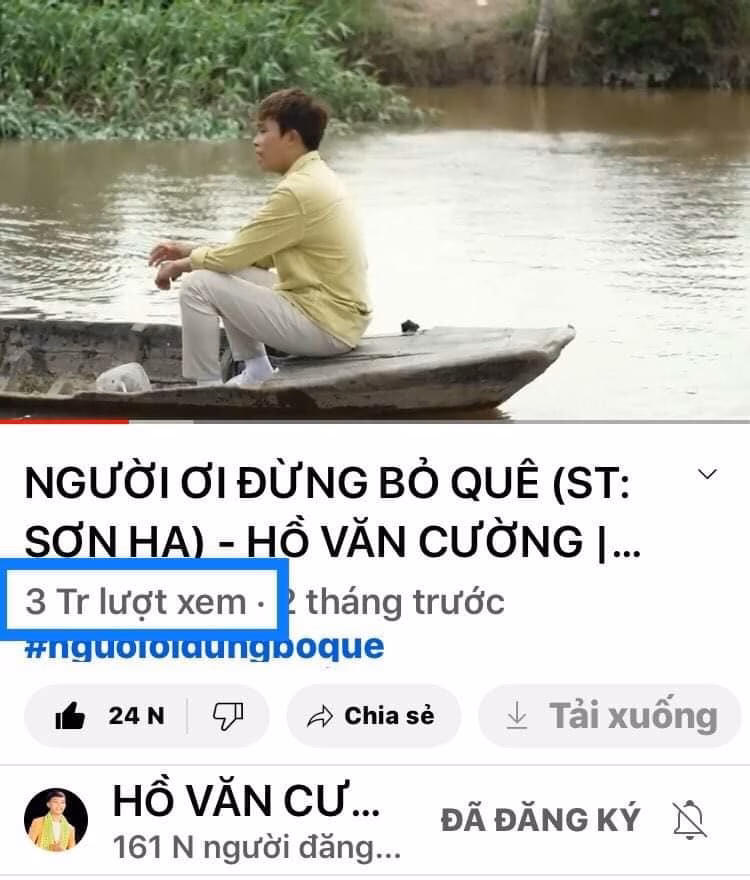 MV của Hồ Văn Cường đạt 3 triệu lượt xem sau 2 tháng ra mắt