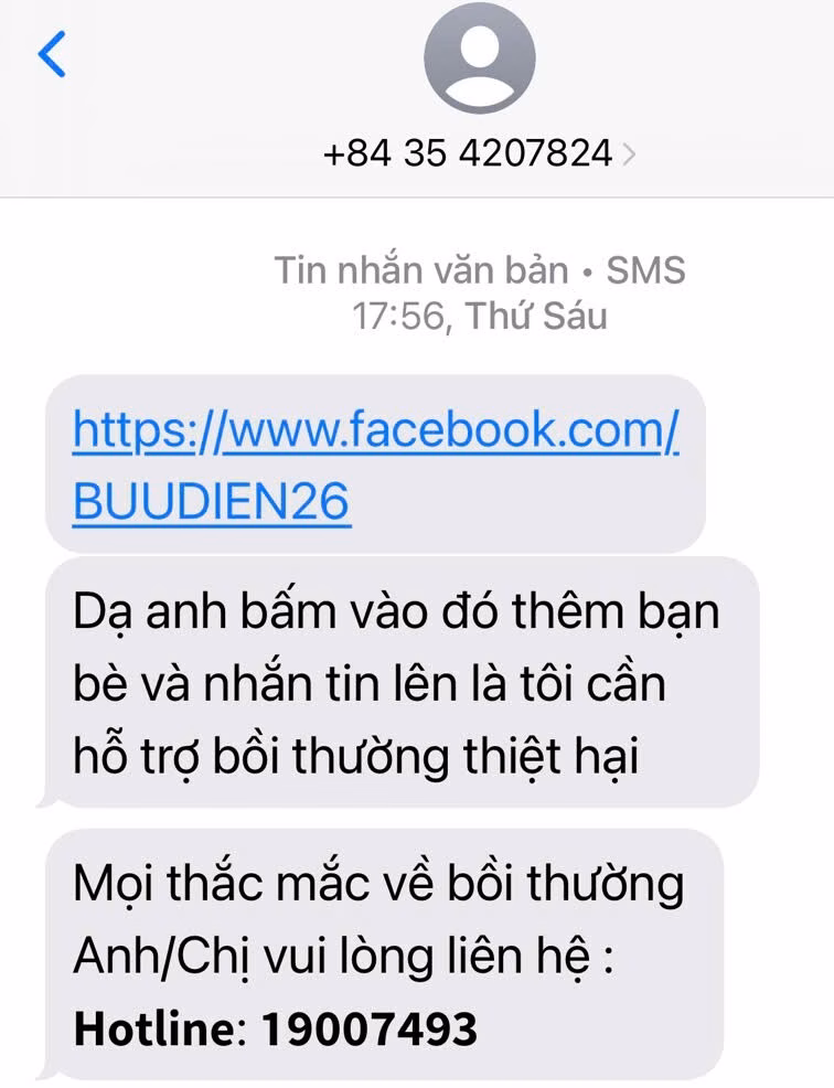 Bưu điện TP HCM cảnh báo lừa đảo qua điện thoại Đối tượng dẫn dụ anh C. và anh Tùng bấm vào đường link để lừa đảo