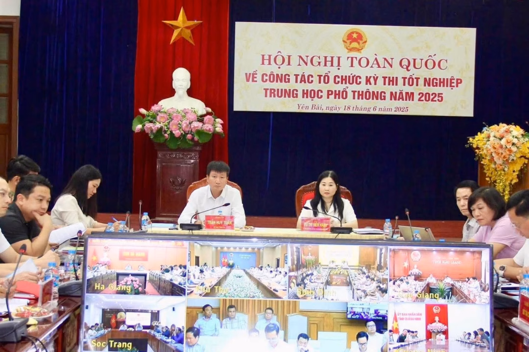 Tỉnh Yên Bái tham gia Hội nghị toàn quốc về công tác tổ chức Kỳ thi tốt nghiệp THPT 2025