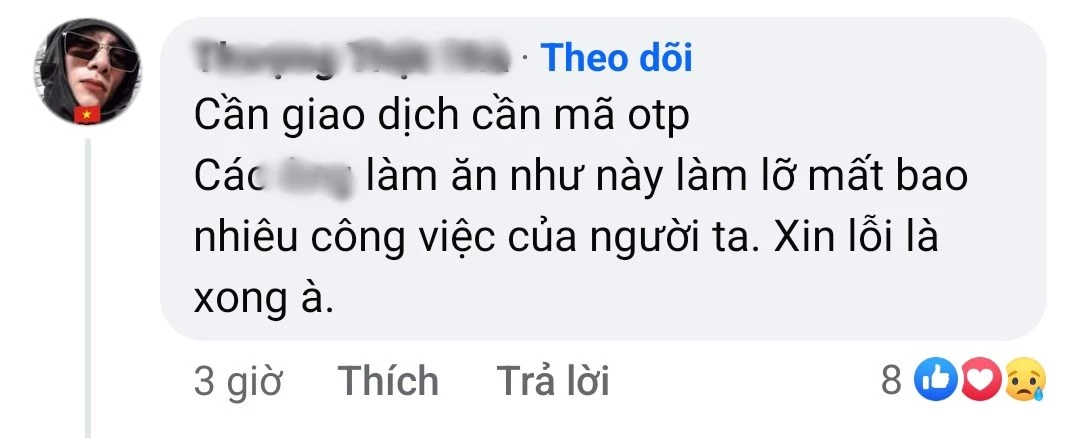 Khách hàng gặp khó khăn trong công việc do sự cố mạng