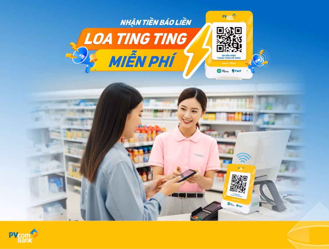 PVcomBank triển khai Loa thông báo biến động số dư cho khách hàng hộ kinh doanh PVcomBank triển khai Loa thông báo biến động số dư