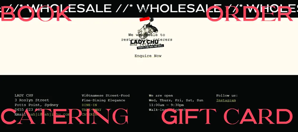 Giao diện website Lady Chu - LADYCHU.COM.AU