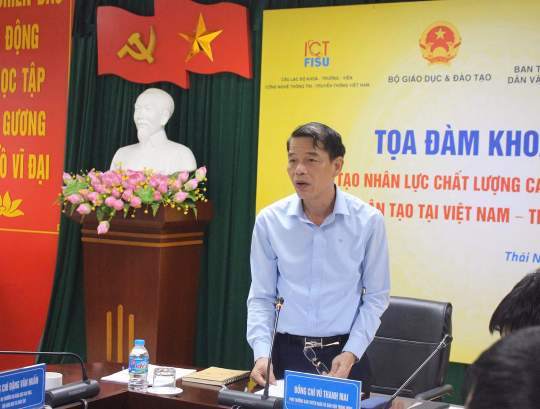 ông Vũ Thanh Mai – Phó Trưởng Ban Tuyên giáo và Dân vận Trung ương. ông Vũ Thanh Mai – Phó Trưởng Ban Tuyên giáo và Dân vận Trung ương.