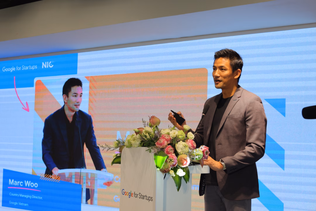 Ông Marc Woo, Giám đốc Điều hành Google Việt Nam phát biểu tại sự kiện.