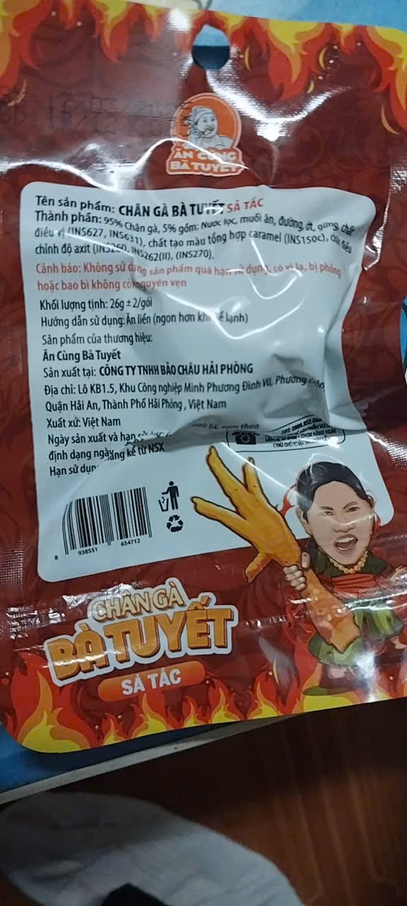Chân gà sả tắc của Công ty TNHH Bảo Châu