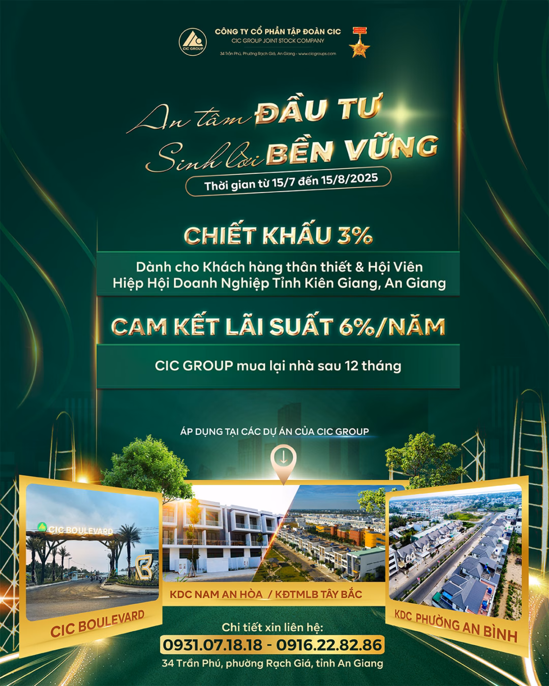 CIC Group ra chương trình An tâm đầu tư, sinh lời bền vững cho khách hàng An tâm đầu tư, sinh lời bền vững