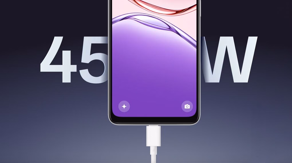 OPPO A5i hỗ trợ công nghệ sạc nhanh SuperVOOC 45W