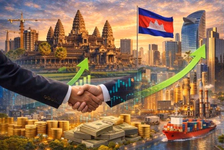 Campuchia so s&aacute;nh tăng trưởng với Th&aacute;i Lan