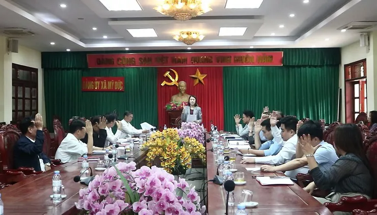 Hội nghị hiệp thương lần I của x&atilde; Mỹ Đức về đề &aacute;n nh&acirc;n sự đại biểu HĐND