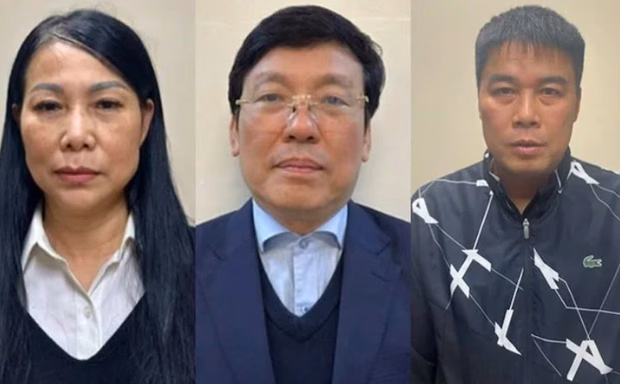 Bị can Hoàng Thị Thúy Lan, Lê Duy Thành và Nguyễn Văn Hậu trong vụ án Phúc Sơn Cựu bí thư Vĩnh Phúc Hoàng Thị Thuý Lan, Lê Duy Thành và Nguyễn Văn Hậu