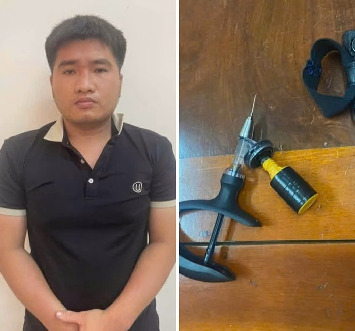 Nguyễn Thành Thông dùng kim tiêm gia súc để đâm vào đùi học sinh Nguyễn Thành Thông dùng kim tiêm gia súc để đâm vào đùi học sinh