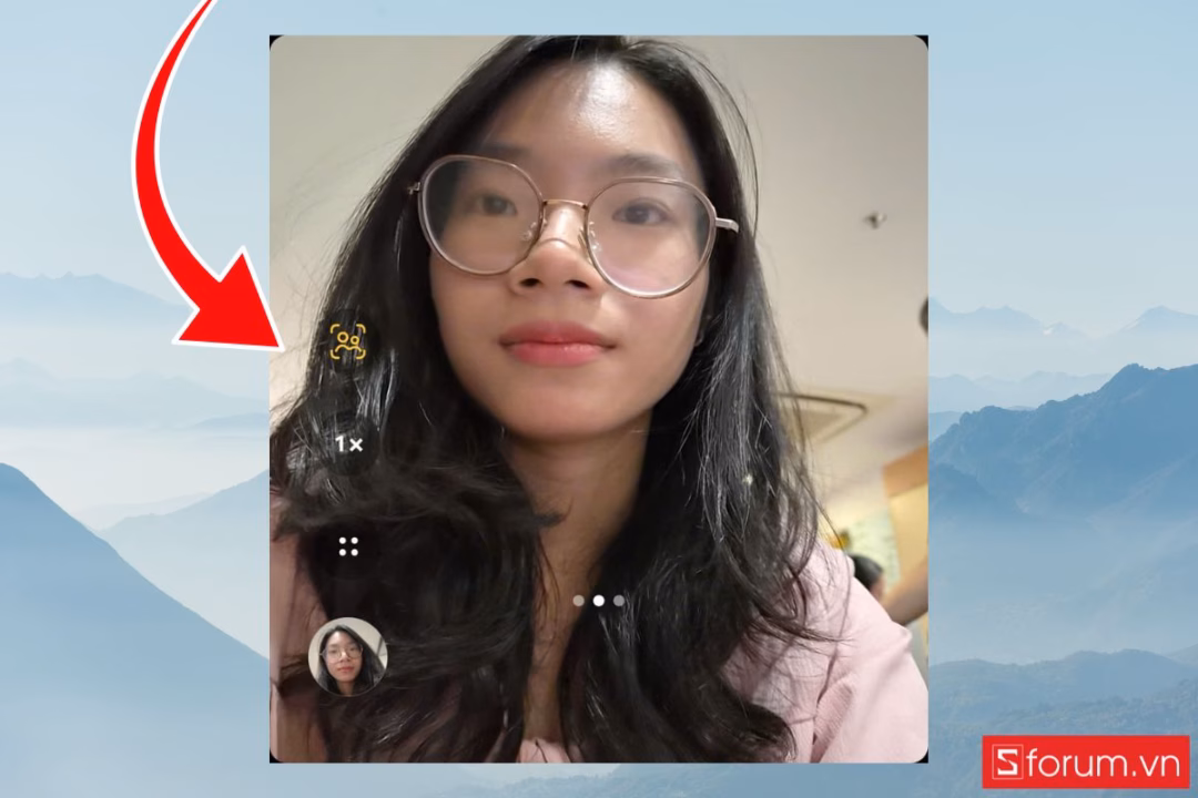 Galaxy Z Flip7 – Quay video rảnh tay với tính năng Auto Zoom siêu đỉnh Nhấn vào biểu tưởng hình người để bật tính năng