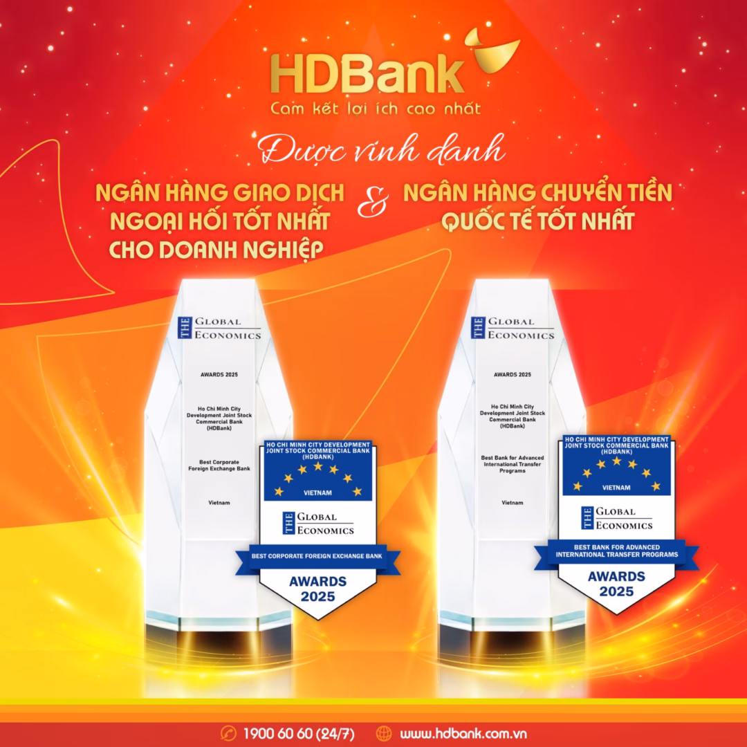Những giải thưởng uy tín trong nước và quốc tế một lần nữa khẳng định vị thế tiên phong của HDBank.