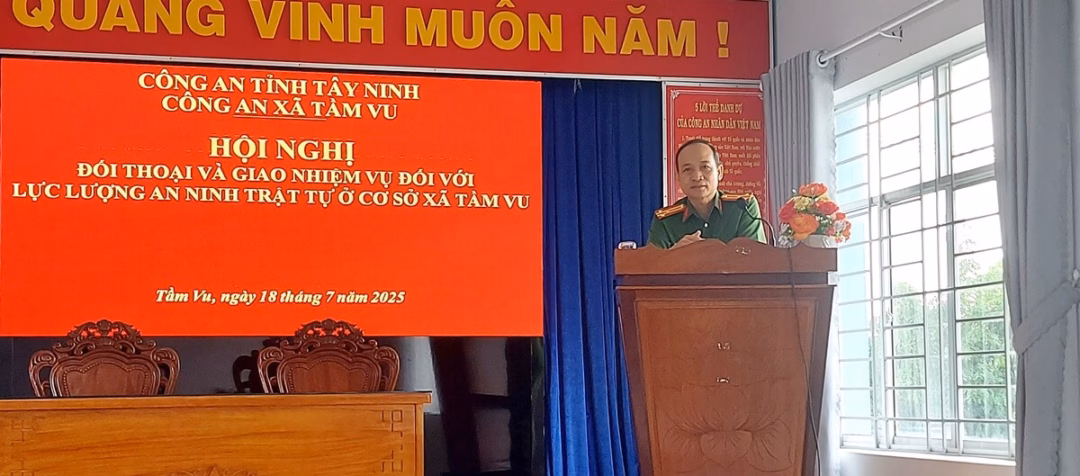 Tây Ninh: Công an xã đối thoại với lực lượng bảo vệ an ninh cơ sở