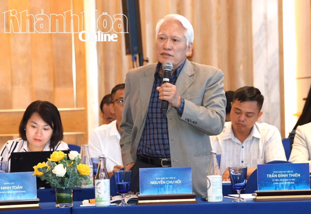 Phó Giáo sư, Tiến sĩ Nguyễn Chu Hồi phát biểu tại hội thảo.