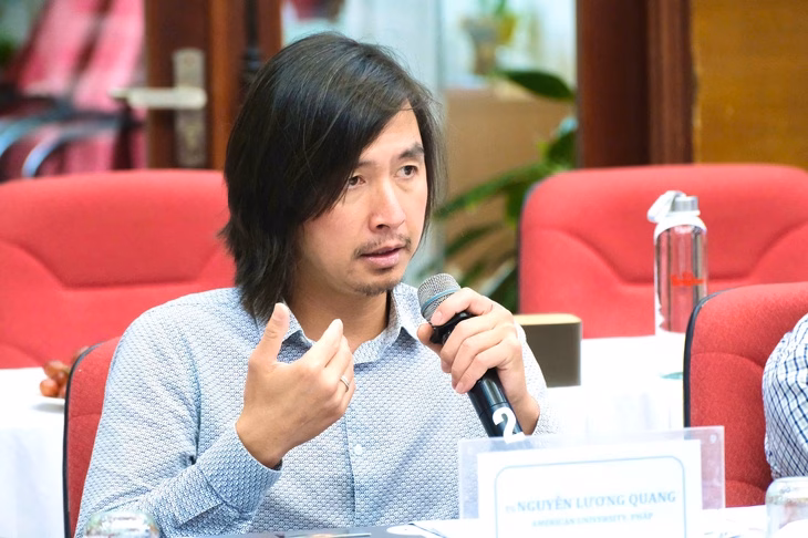 TS Nguyễn Lương Quang chia sẻ tại tọa đàm - Ảnh: NGUYÊN BẢO