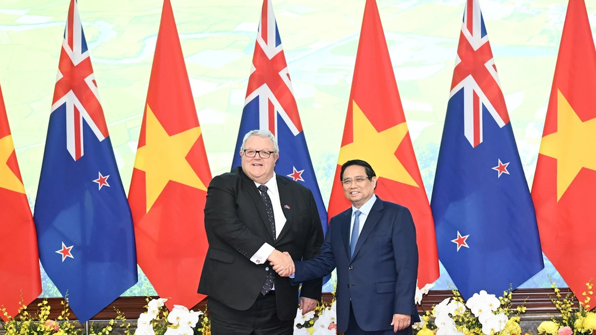 [Ảnh] Thủ tướng Phạm Minh Chính hội kiến với Chủ tịch Quốc hội New Zealand Gerry Brownlee