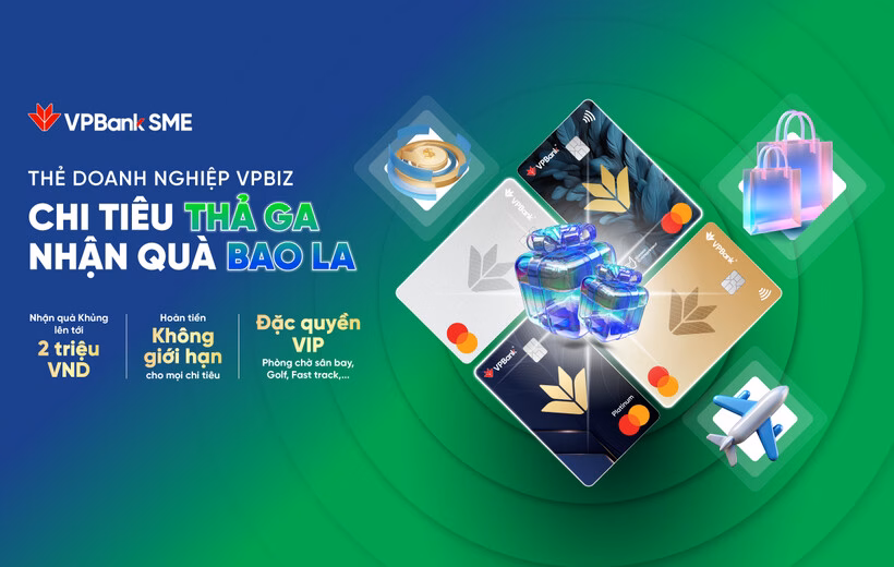 Mở thẻ doanh nghiệp VPBiz nhận eVoucher LynkiD lên tới 2 triệu đồng