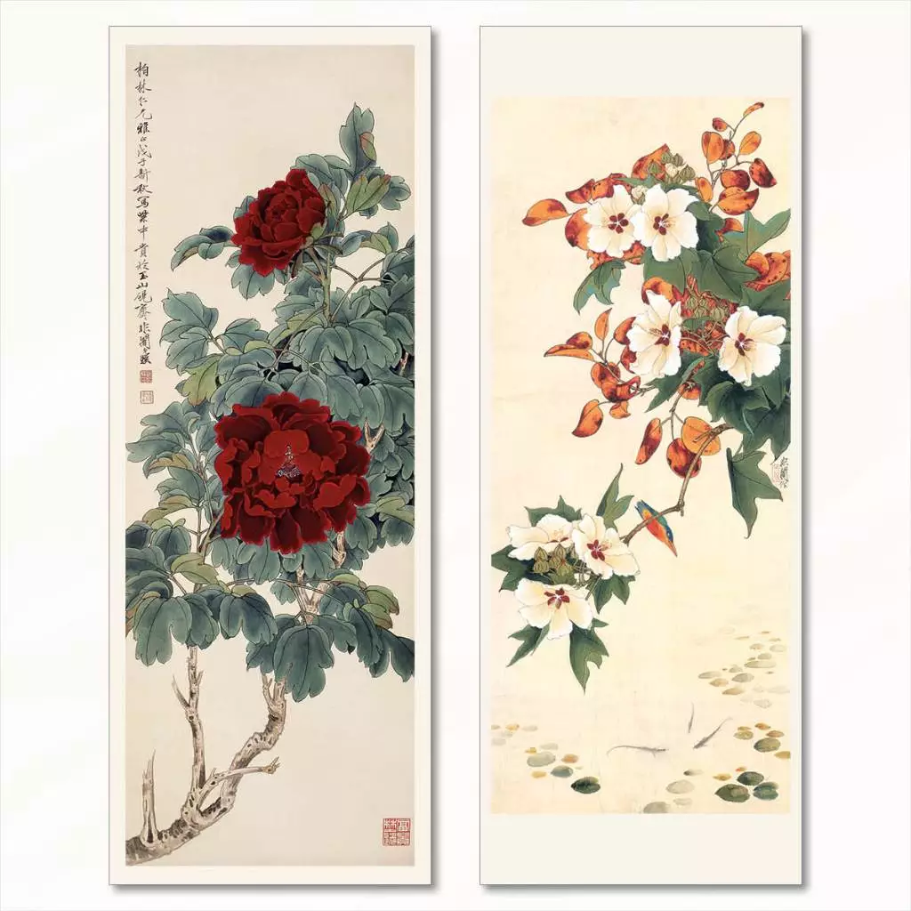 Làm thế nào để treo tranh mẫu đơn trong phòng khách mà không làm rối mắt?