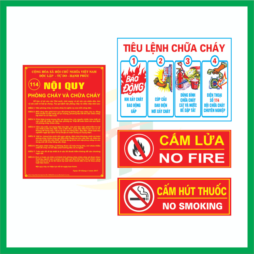 Làm thế nào để chọn bộ decal dán nội quy phòng cháy chữa cháy phù hợp cho văn phòng và nhà ở của bạn?