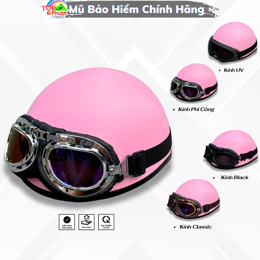 Lợi ích bất ngờ của mũ bảo hiểm nửa đầu màu hồng cánh sen mà bạn không thể bỏ qua