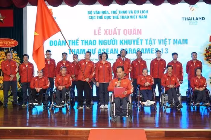 Đoàn Thể Thao Người Khuyết Tật VN Lên Đường Tham Dự ASEAN Para Games 13 Tại Thái Lan